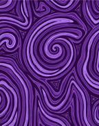 Purple Swirling Abstract Pattern Rug