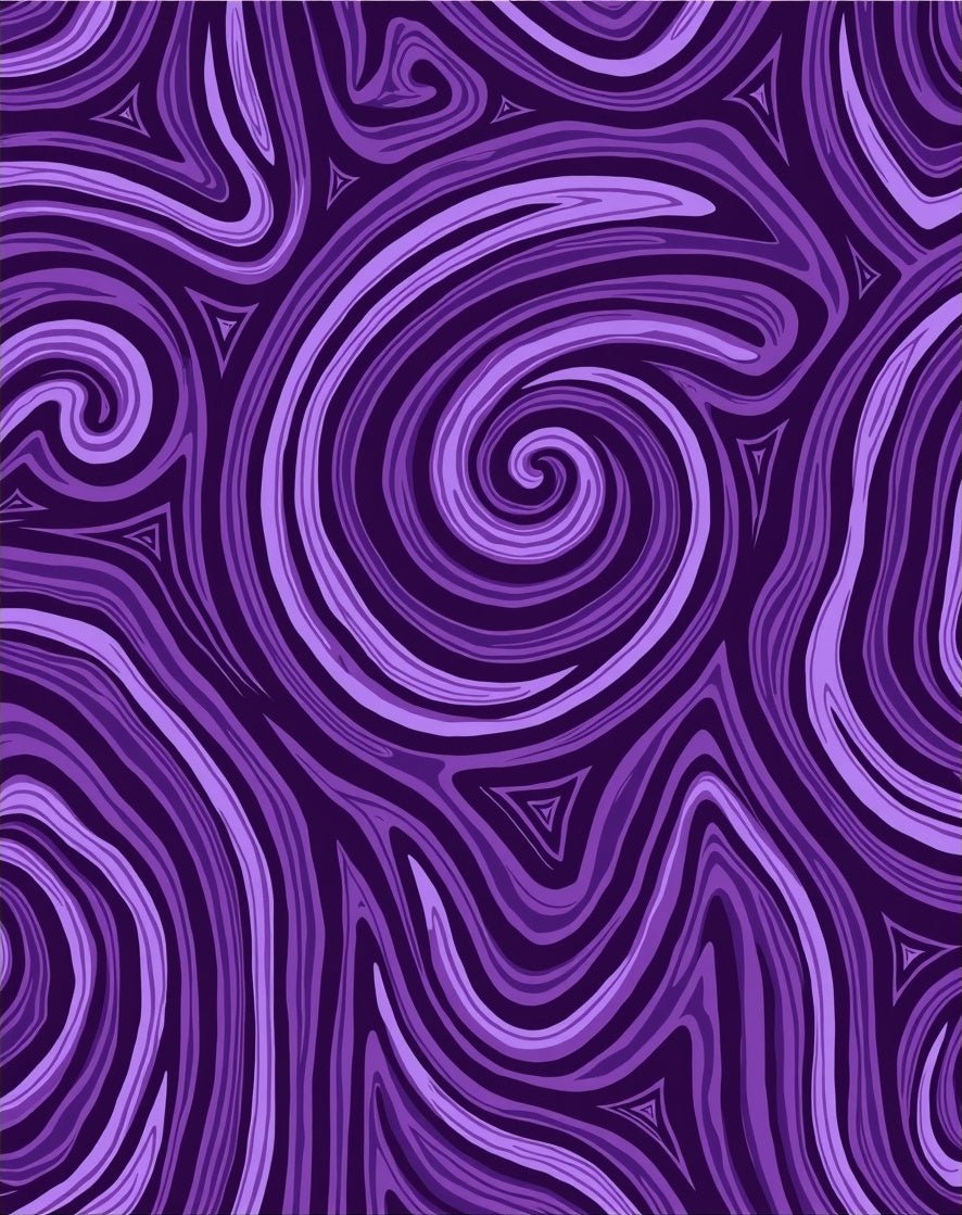 Purple Swirling Abstract Pattern Rug
