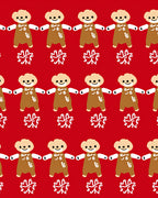 Kawaii Gingerbread Friends Red Rug