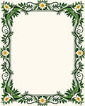 Vine and Daisy Border Design Rug