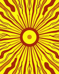 Radiant Sunburst Abstract Pattern Rug