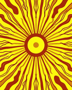 Radiant Sunburst Abstract Pattern Rug