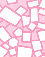 Pastel Pink Geometric Mosaic Pattern Rug