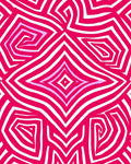 Abstract Geometric Pink Stripes Rug