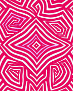 Abstract Geometric Pink Stripes Rug