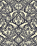 Ornate Floral Flourish Pattern Rug