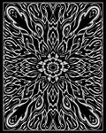 Bold Black White Symmetrical Design Rug