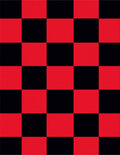 Bold Red Black Checkerboard Squares Rug