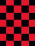 Bold Red Black Checkerboard Squares Rug