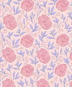 Pastel Floral Swirl Pattern Rug