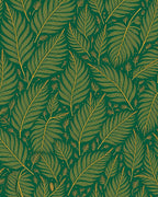 Emerald Green Feather Pattern Rug