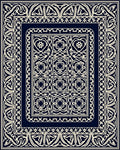 Intricate Symmetric Geometric Pattern Rug