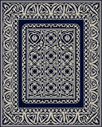 Intricate Symmetric Geometric Pattern Rug