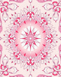 Circular Flower Blossom Pattern Rug