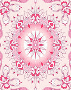 Circular Flower Blossom Pattern Rug