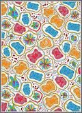 Colorful Abstract Cell Pattern Rug