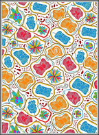 Colorful Abstract Cell Pattern Rug