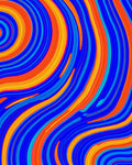 Vibrant Swirled Line Pattern Rug