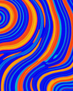 Vibrant Swirled Line Pattern Rug