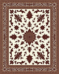 Rich Earth Tone Floral Medallion Rug