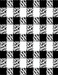 Modern Black White Plaid Pattern Rug