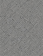 Monochromatic Maze Pattern Abstract Rug