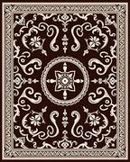 Ornate Floral Scrollwork Pattern Rug