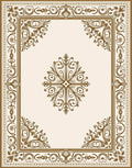 Antique Floral Scroll Pattern Rug