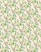 Organic Leaf With Blossom Pattern Rug