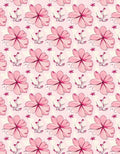 Pink Floral Garden Pattern Rug