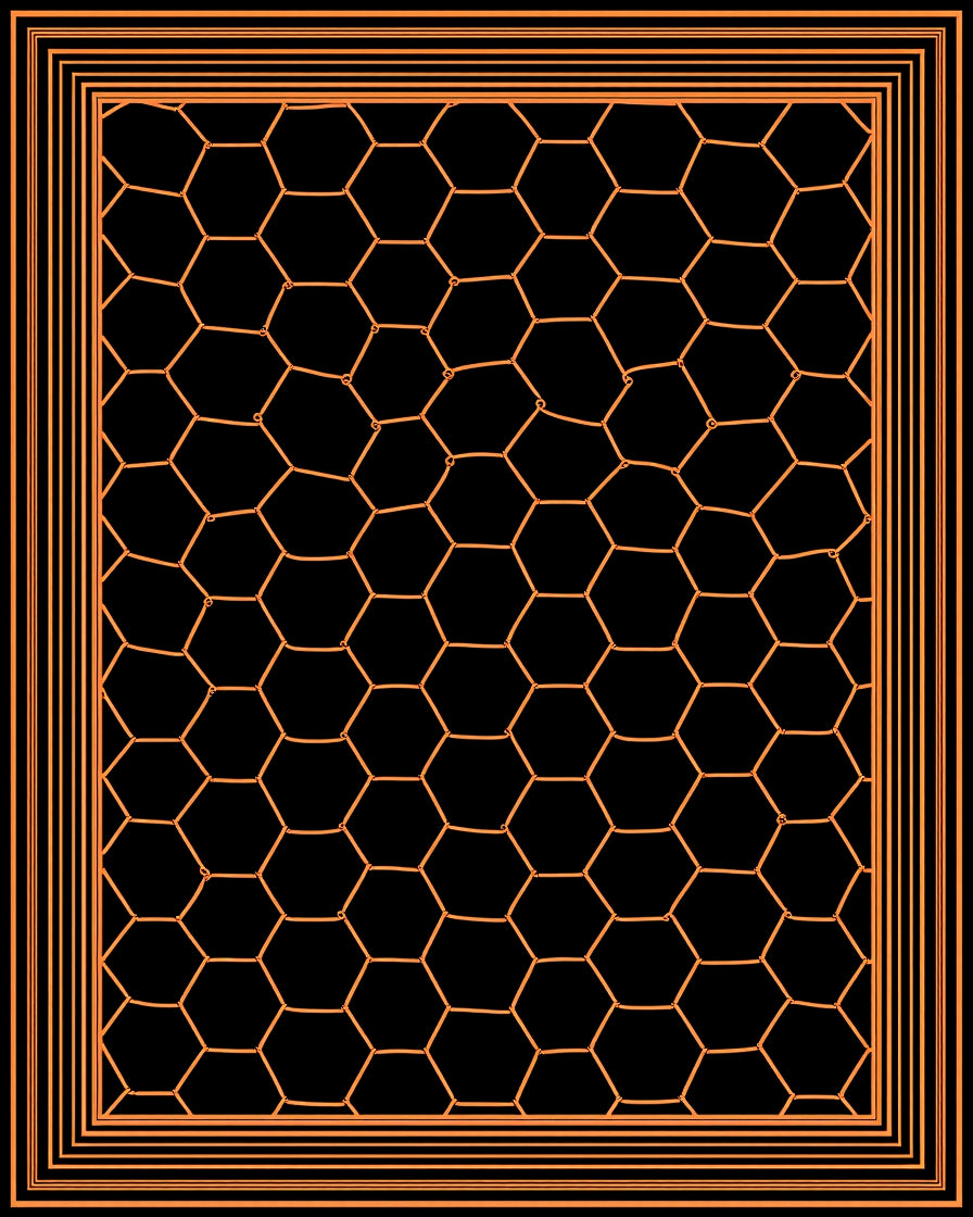 Geometric Honeycomb Inlay Rug
