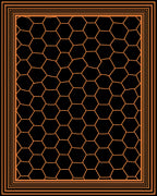 Geometric Honeycomb Inlay Rug