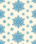 Light Blue Snowflake Pattern Rug