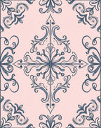 Delicate Floral Swirl Decorative Design Rug