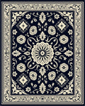 Ornate Floral Medallion Geometric Pattern Rug