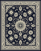 Ornate Floral Medallion Geometric Pattern Rug