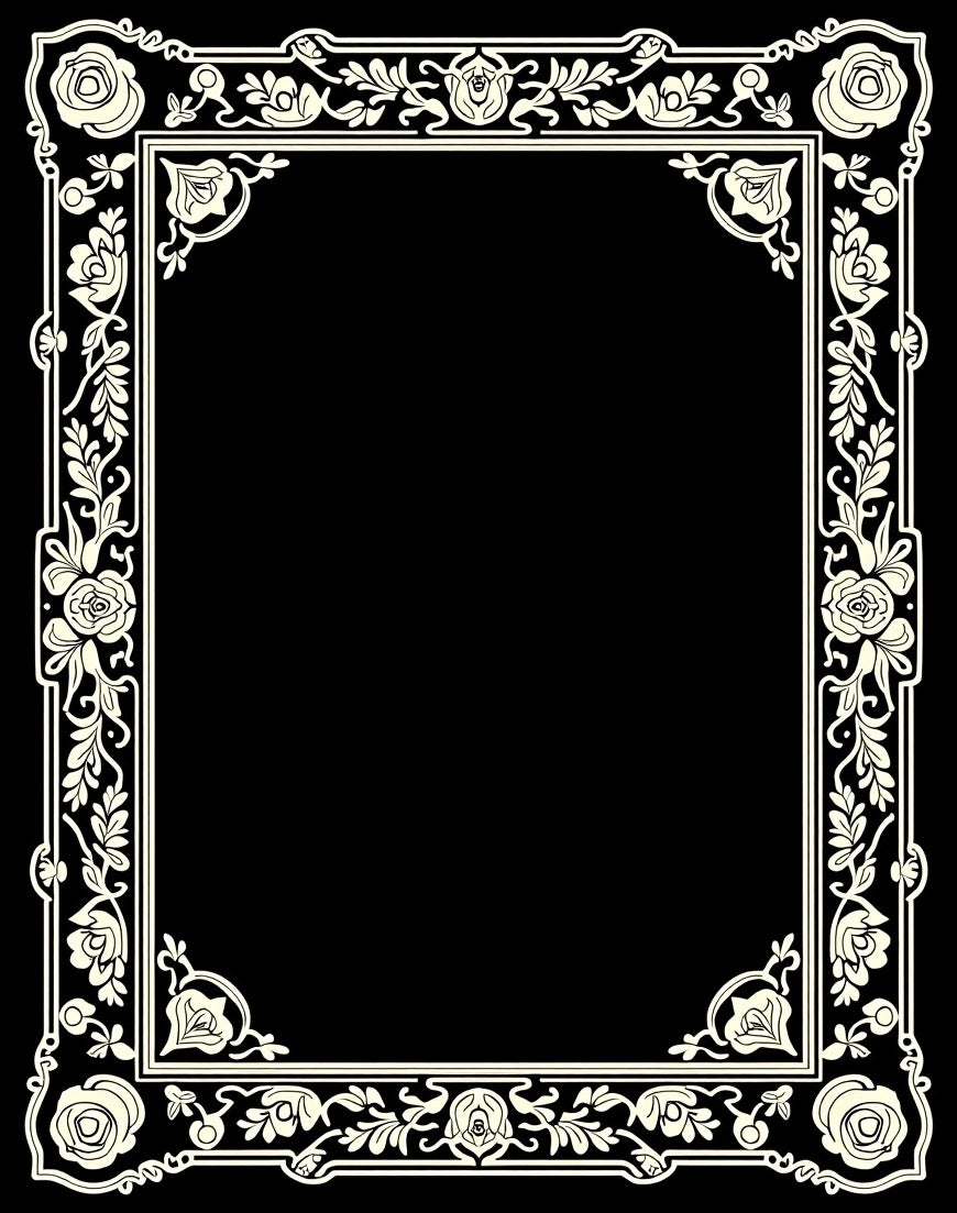 Classic Floral Border Design Rug