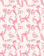 Pink Whimsical Swirl Pattern Rug