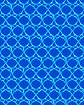 Geometric Blue Chain Mesh Rug