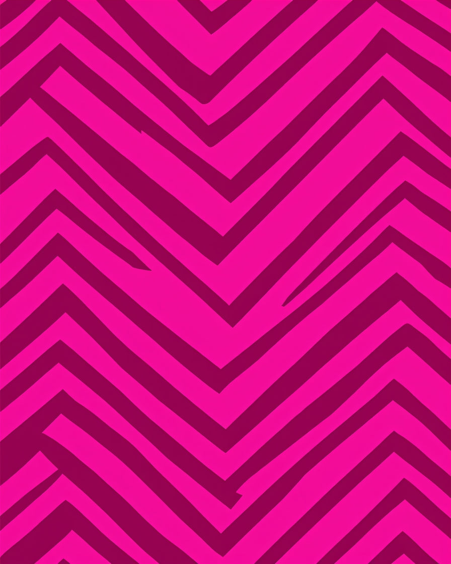 Bold Pink Zigzag Pattern Rug