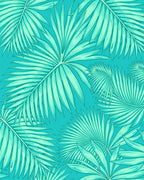 Tropical Palm Leaf Silhouette Pattern Rug