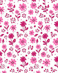 Pink Floral Blossom Pattern Rug