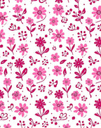 Pink Floral Blossom Pattern Rug