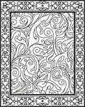 Elegant Scrollwork Floral Pattern Rug