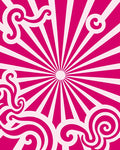 Radiant Swirls Pink Pattern Rug