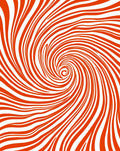 Vibrant Swirl Orange Design Rug