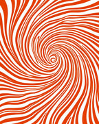 Vibrant Swirl Orange Design Rug