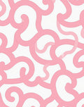 Chic Pink Swirl Pattern Design Rug