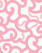 Chic Pink Swirl Pattern Design Rug