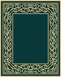 Ornate Cream Swirl Border Design Rug